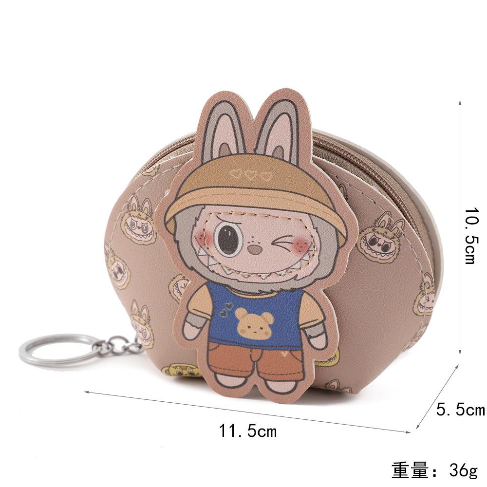 New Cute and Fashionable Labubu Wallet Keychain Cartoon Doll Keybag Earphone Storage Bag 5452 CLE