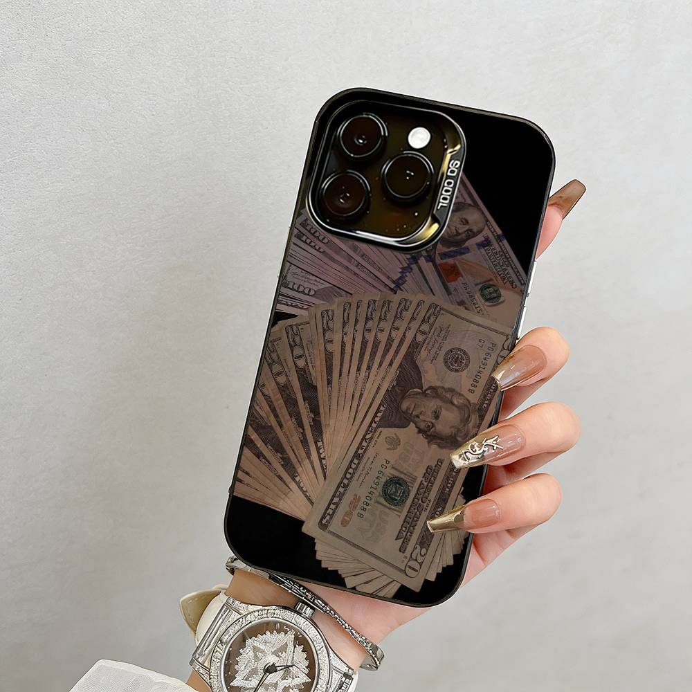 Финансовая свобода Чехол для iPhone 17,16,15,14,13,12,11 Plus,Pro Max,XS,Цветной Посеребренный Внутренний Чехол