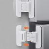 2pcs Refrigerator Anti Opening Lock, Self-adhesive Drawer Lock To Prevent Sudden Opening, Drawer Cabinet Door Lock