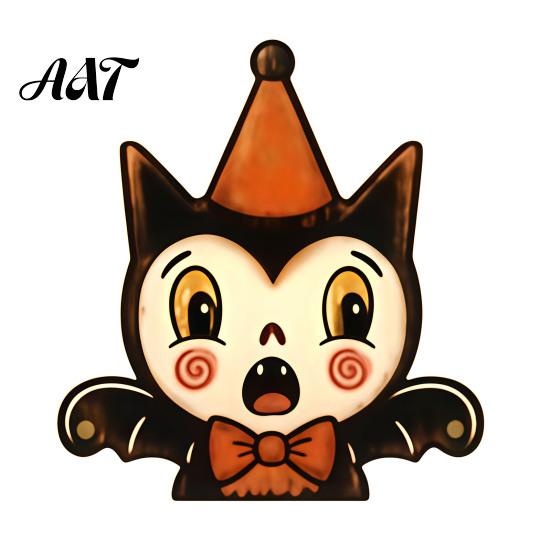 Atmospheric Retro Interior Ornaments Halloween Wooden Ornaments, Distressed Pumpkin/Cat Decorations, Desktop & Wall Unique Handcrafted Wood Decors for