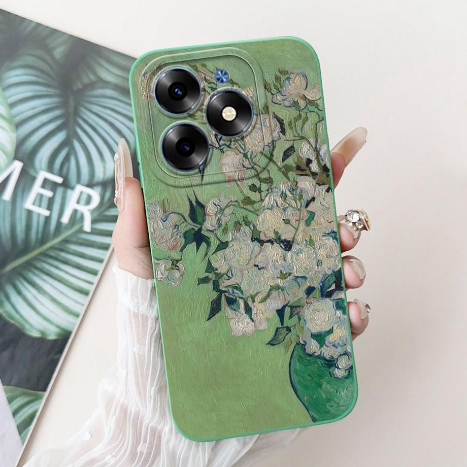 Чехол для Tecno Spark Go 2024 Tecno Spark 20c 20 Pop 8 Funda Эстетичный Мультяшный Панда Кролик Защита Камеры Матовый Мягкий Чехол
