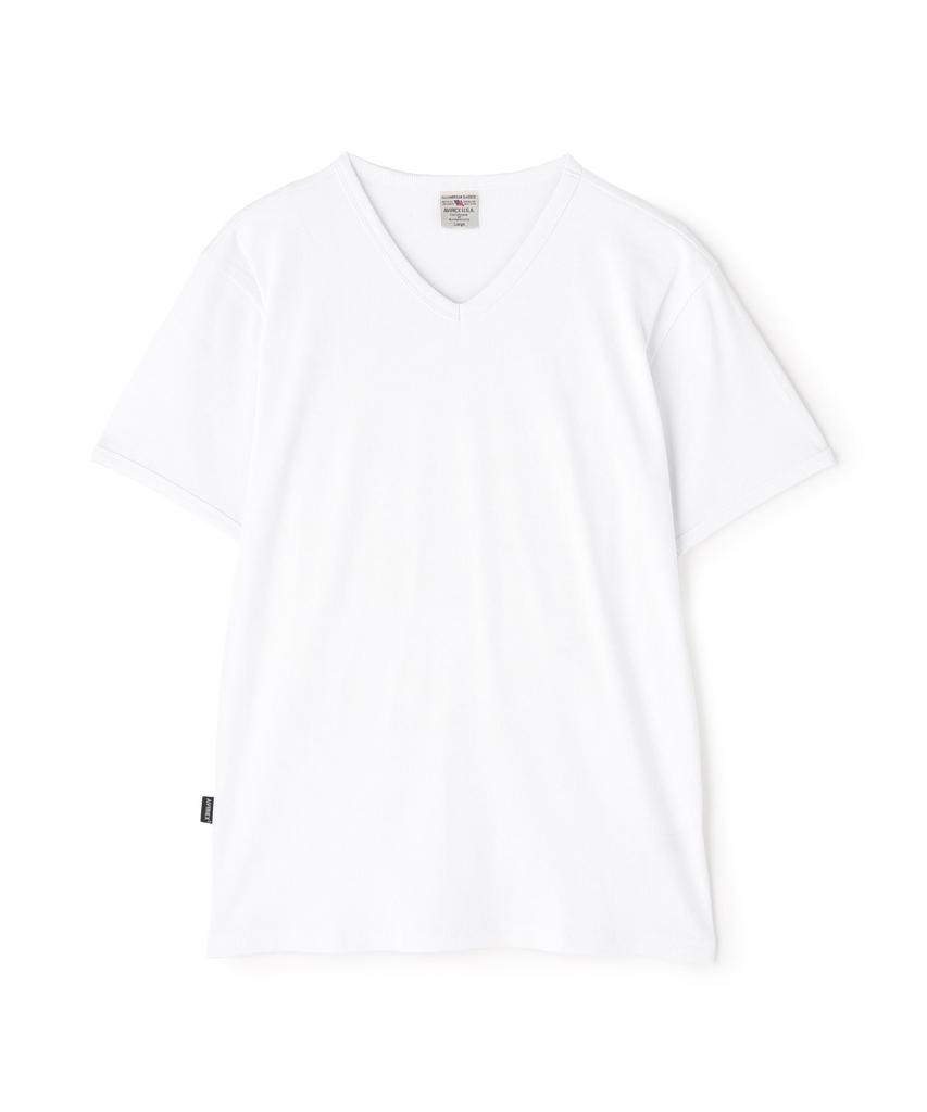 AVIREX DAILY RIB V-NECK TEE 6143501 men's L white