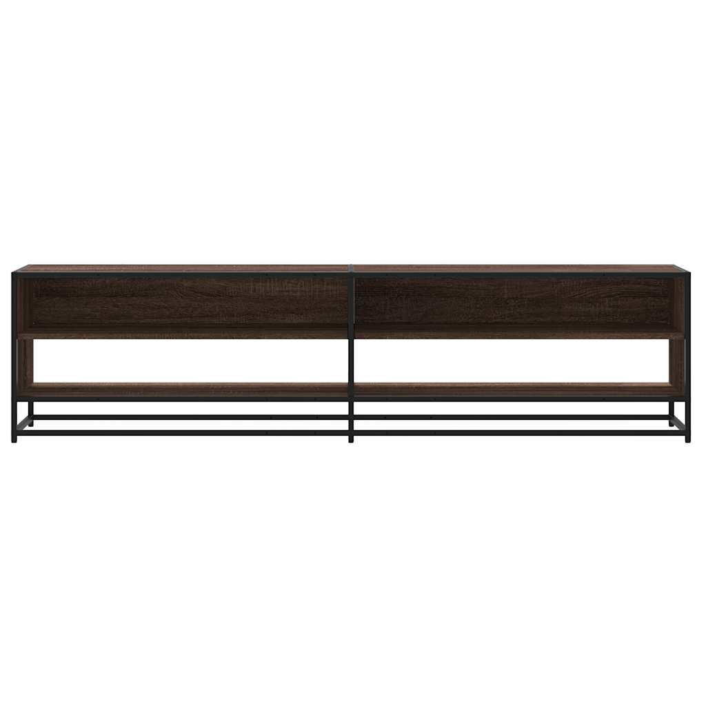 TV Cabinet in Brown Oak Look 180.5 x 40 x 46 cm Engineered Wood