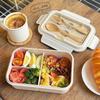 Микроволновая Ланч-бокс Бенто из Пшеничной Соломы с Столовыми Приборами - Идеально для Офисных Обед