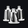 Kitchen Vegetable Slicer with 3 Replaceable Stainless Steel Blades Manual Rotary Cheese Grater with Handle Multifunctional Vegetable Chopper