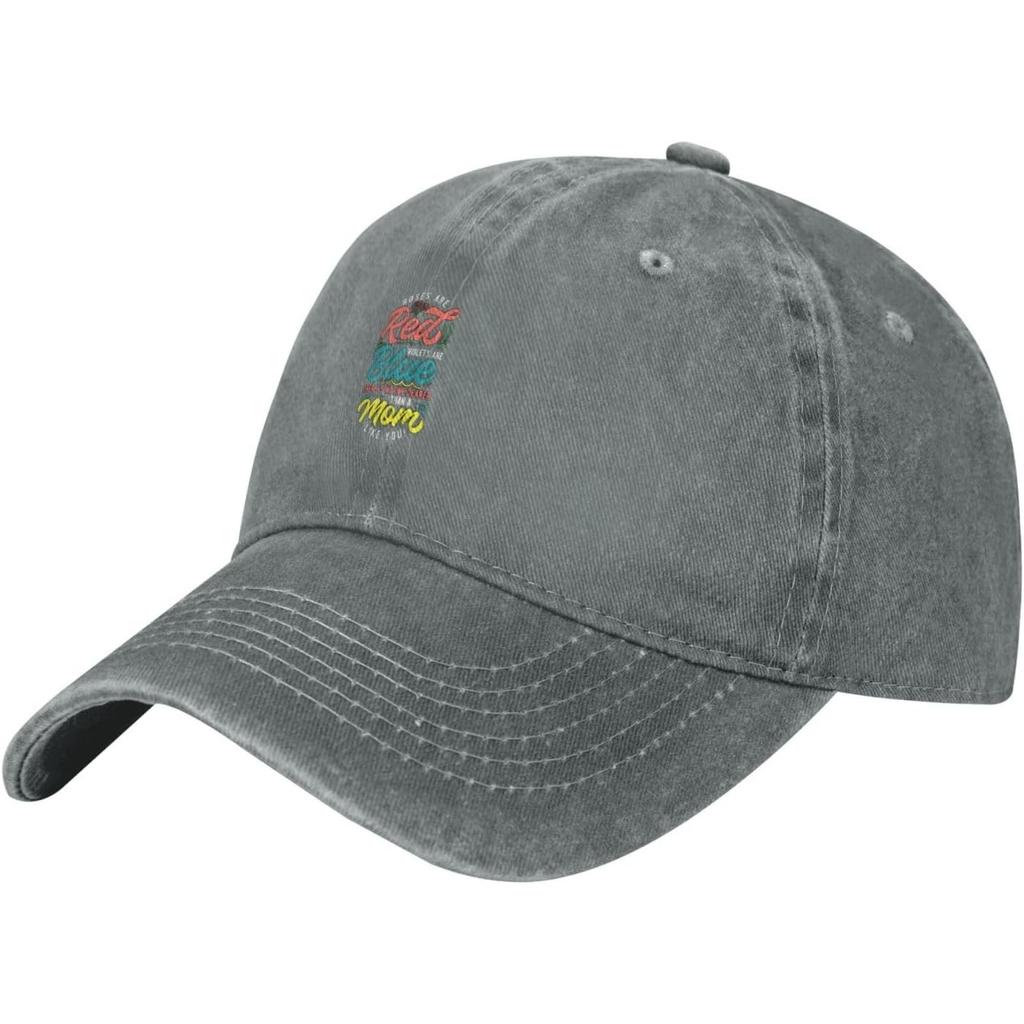 Roses Are Red Mom Baseball Cap Washed Cotton Low Profile Adjustable Dad Hat Unisex