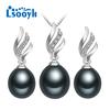 LSOOYH Natural Freshwater Pearl Women Cubic Zirconia Necklace Geometry Drop Earrings Jewelry Sets