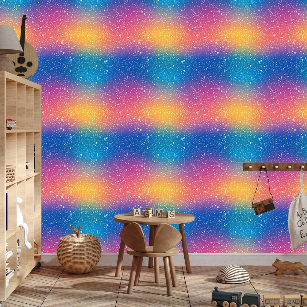 Blue and purple glitter wallpaper for living room and bedroom 50x1000