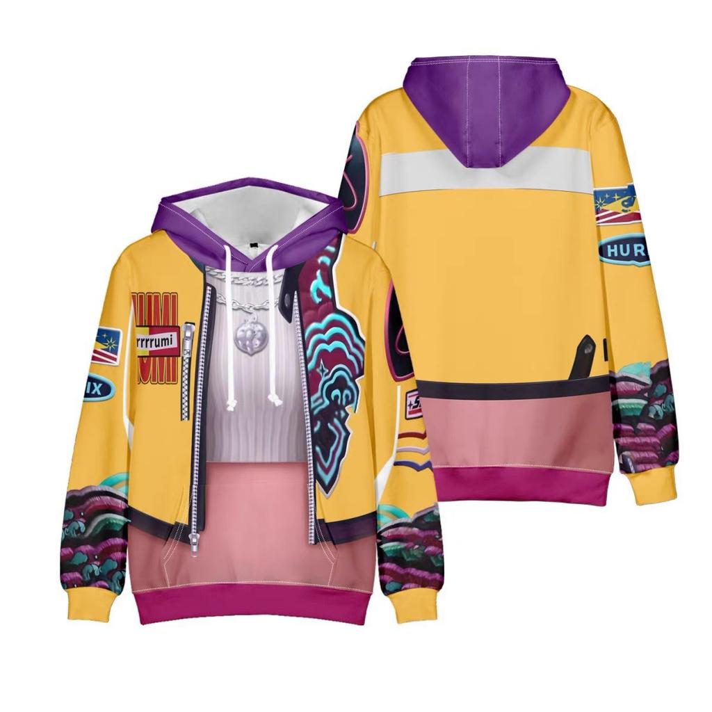 Autumn 3D Cosplay KPop Demon Hunters Hoodies Fashionable Casual Sports Long Sleeved Women's Hooded Sweatshirts