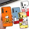 SM2 Cut Snoopy Black Sofe Case for Samsung Note 20 Lite S24 Ultra S23 A03 A05 A06 A11 A71 A15 A16 A13 A24 A25 A33 A52 A53 A50 M55 M35 Plus
