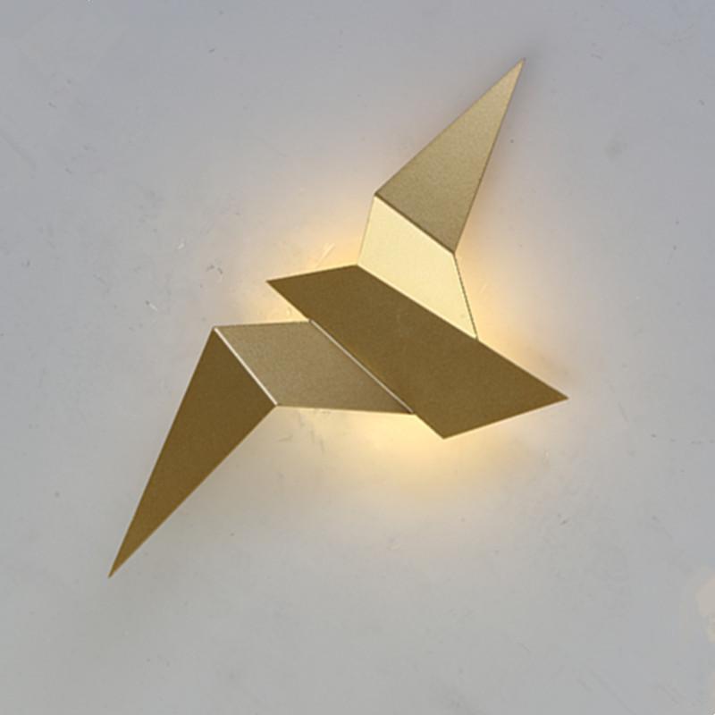 Indoor Wall Lamps Nordic Style Modern Triangle Shape LED Wall Lamps Living Room Lights 3W AC85-265V Simple Lighting