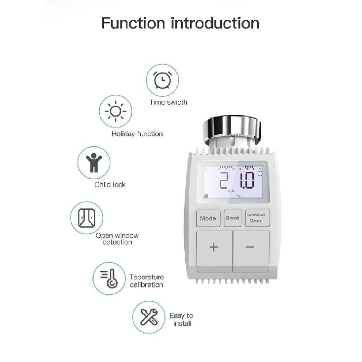 Tuya ZigBee Привод клапана радиатора Умный термостатический клапан TRV с внутренним датчиком температуры Для управления Tuya Smart Alexa
