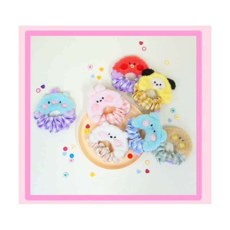 BTS BT21Official Minini Hair Scrunchie Band Tie Kpop Hairband