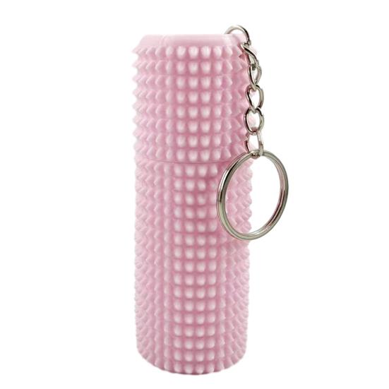 Spiky Grippie Stim Fidget Toy with Keychain Stress Relief 3D Printed Storage Box Pain Stimming Tool Teens Adults Portable Bumpy Roller Sensory Toy