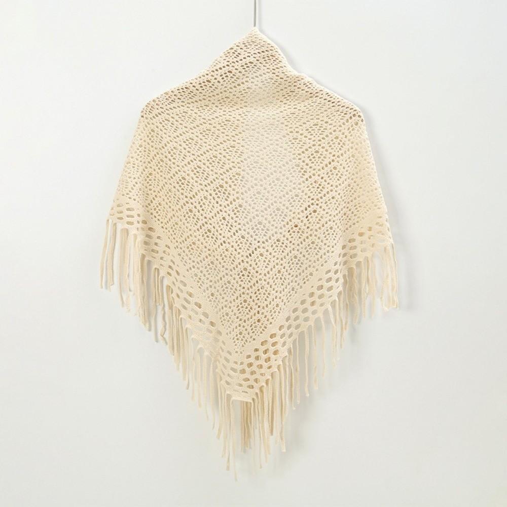 Handmade Women's Shawls Solid Color Fringes Wraps Creative Tassel Scarf Party Dinner