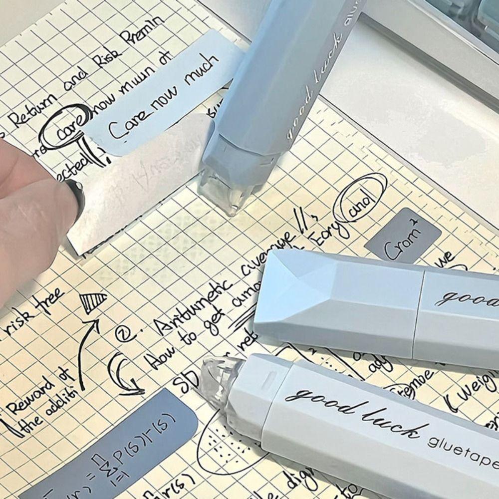 4PCS Gradient Color Dot Glue Tape Erasable Rolling Glue Tape Glue Tape Pen  Student Stationery