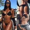 Sexy Bikini Women Swimsuit Swimwear Female Solid Micro Mini Thong Push Up Bikini Set Bathing Suit