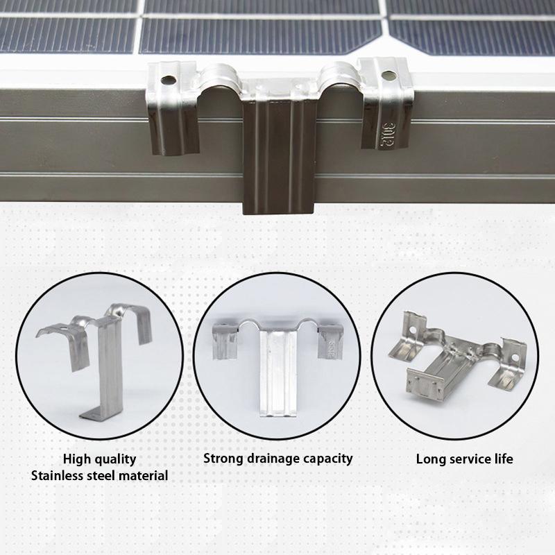 10 шт. 30/35 мм нержавеющая сталь солнечная панель фотоэлектрический водоотводный зажим дефлектор грязеотводная кнопка водоотводные зажимы
