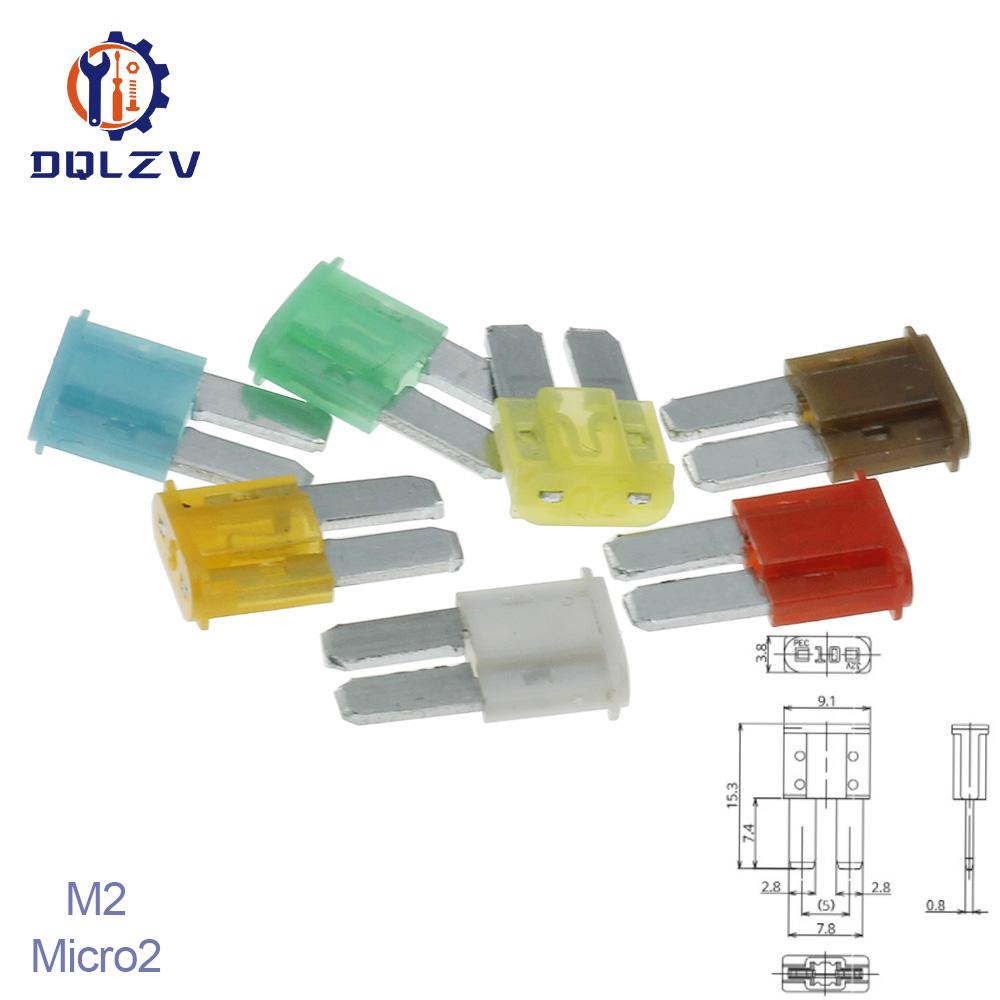 Предохранители 32В Micro2 Mini Малые Средние Автомобильные Предохранители 1А 2А 3А 5А 7.5А 10А 15А 20А 25А 30А 35А 40А 45А 50А Ампер Клипса Набор Предохранителей для Автомобиля Грузовика