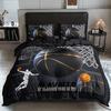 Sports Basketball Duvet Cover Set (1 Duvet Cover + 2 Pillowcase) Soft And Breathable HD Printing Bedding Set For Home Dormitory