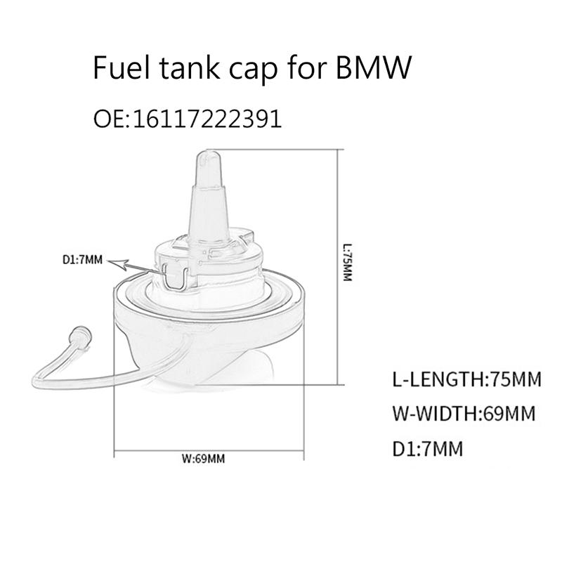 Car Petrol Caps Fuel Plug Gas Tank Cover For BMW F10 F11 F20 F30 F32 F02 F15 F25 E90 Fuel Tank Cap16117222391