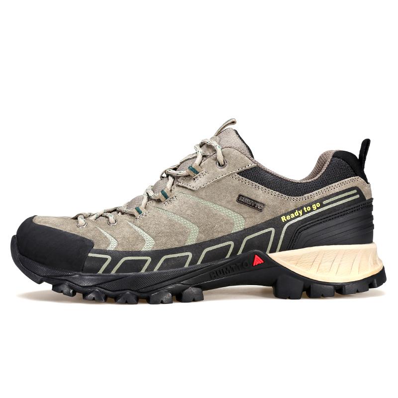 HUMTTO Мужские кроссовки, кожаные водонепроницаемые спортивные походные туфли, зимние дышащие горные треккинговые кроссовки для мужчин