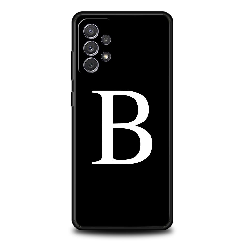 Чехол для телефона с начальной буквой A Z для Samsung Galaxy A17 A07 A55 A35 A25 A15 A05 A33 A31 A23 A21s A13 A41 A73 A53 A51 A71 A03