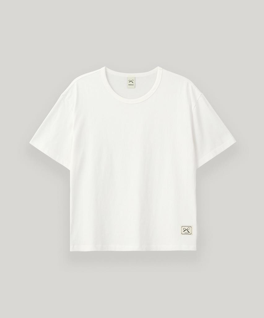 UBEIGE Basic Label Short Sleeve T-Shirt (White)