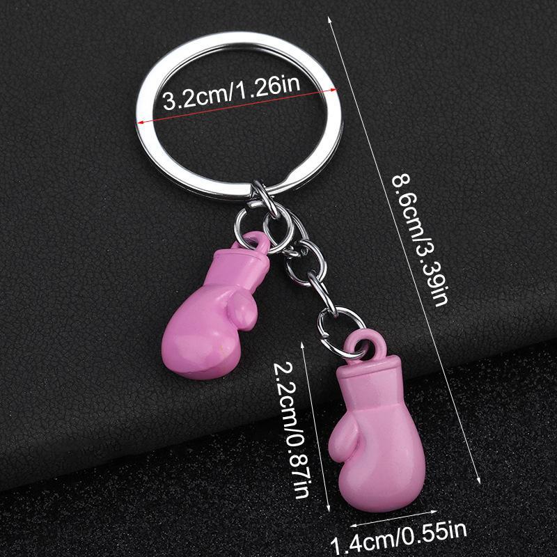Unique Boxing Gloves Keychain Personalized Simulation Fitness Equipment Pendant For Men Women Couple Car Keys Pendant Gifts