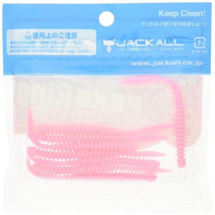 JACKALL Pekering Worm 3 Inch Glow Hot Pink