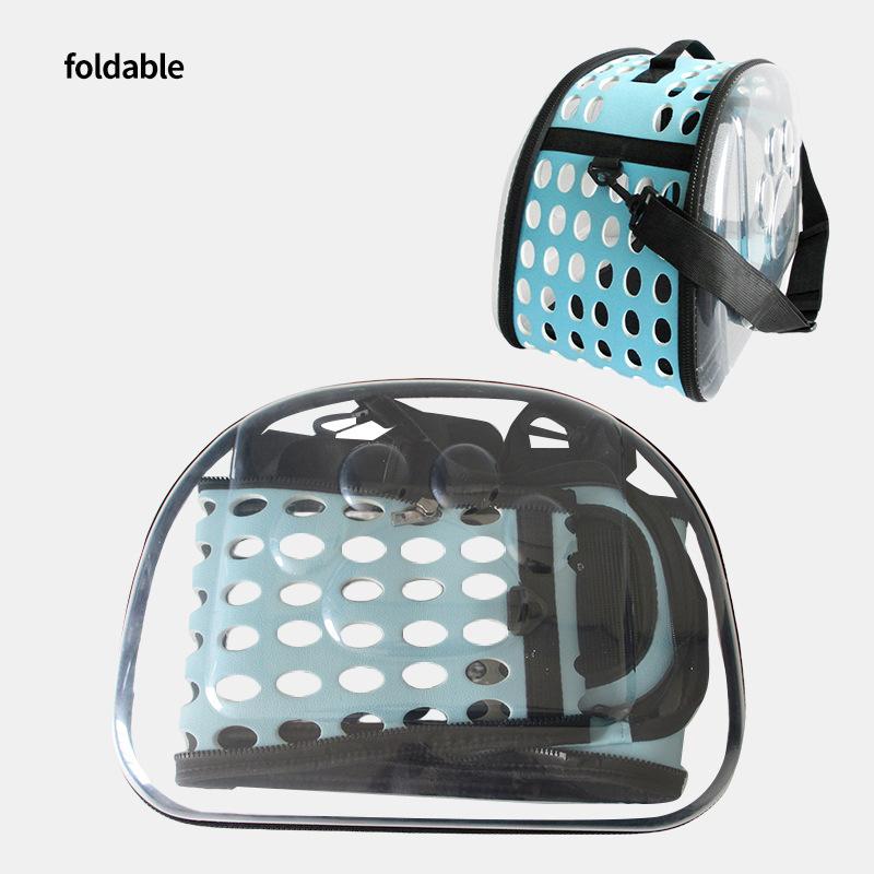 Сумка для домашних животных на открытом воздухе 1 шт., для кошек и собак, через плечо, дышащая, портативная, складная, прозрачная, большой емкости, сумки для домашних животных
