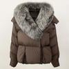 OFTBUY 2024 Winter Jacket Women Natural Real Raccoon Fox Fur Collar White Duck Down Coat Thick Warm Streetwear Casual Outerwear