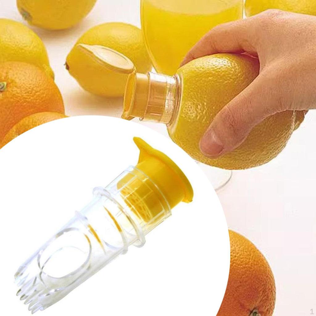 Manual Lemon Juicer Fruit Presser with Lid Lightweight Screw Top Mini for