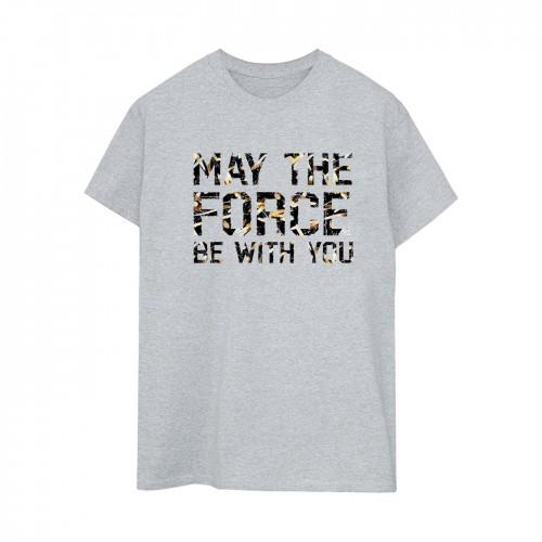 Star Wars Womens/Ladies May The Force Infill Cotton Boyfriend T-Shirt