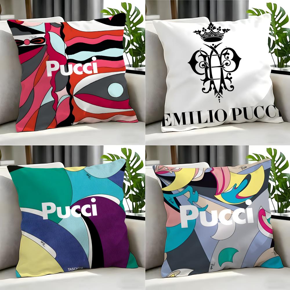 Бренд EMILIO PUCCI Наволочка Набор Наволочек 4 шт. 50x50 45x45 40x40 Наволочка Декоративная Диван Домашний Декор