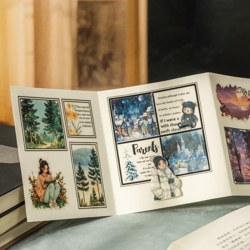 1 рулон Высеченный васи-скотч на ночную тематику для украшения аккаунта от руки, для офиса, фоторамок, чашки, канцелярской коробки, дневника, обратно в школу