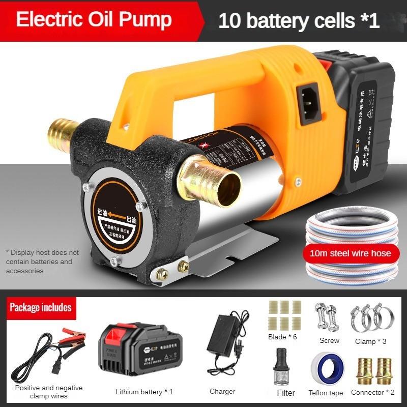 24V Lithium Battery Electric Oil Pump Rechargeable Self-priming Pump Household Diesel Pump Refueling Machine