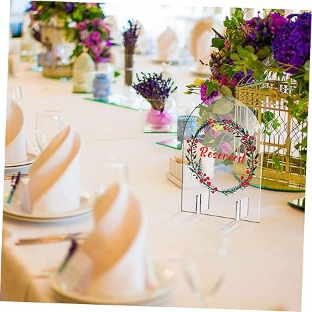 5 шт. Свадебные карточки рассадки Акриловые карточки для рассадки Набор Пустая поверхность Номер стола Декоративная табличка для банкета