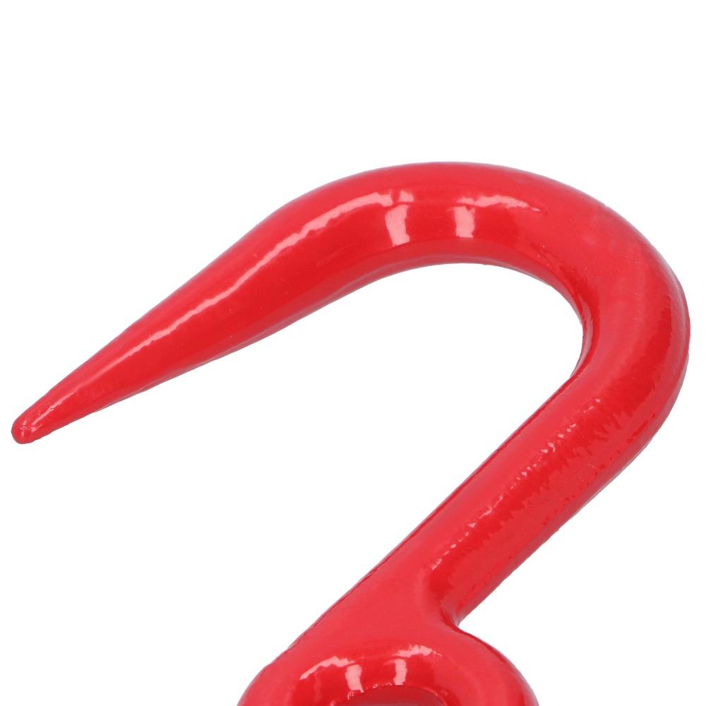 Durable Alloy Steel Safety Hook Red Eye Hook Crane Hook 1T Capacity Alloy Steel Hook Industrial Use