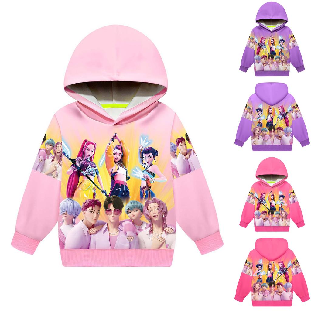 Girls Boys Hoodie Casual School Outdoor Sweatshirts For 2-12 Years Kids
