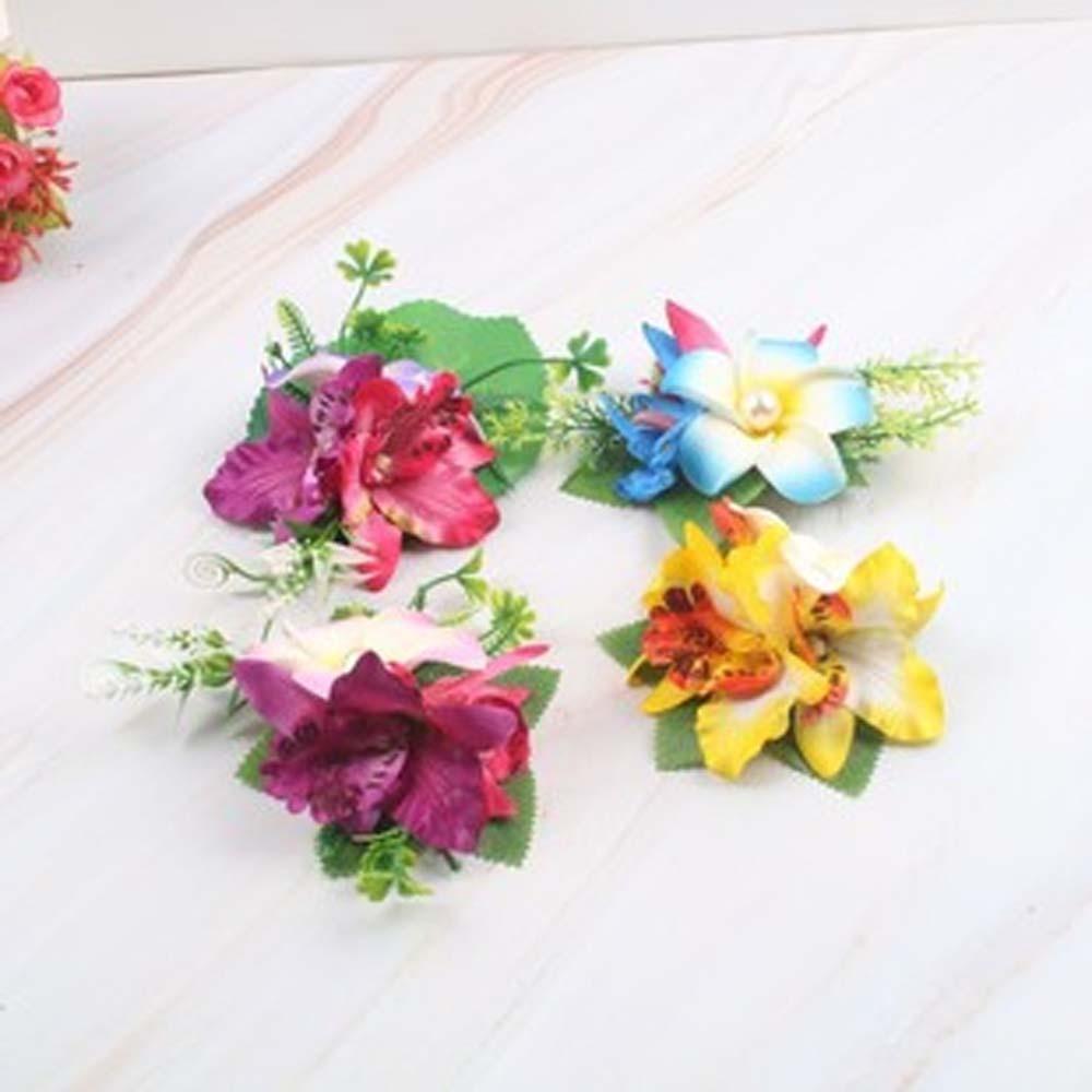 Sweet Eggs Flower Side Clip Bohemian Style Girls Hairpin Headdress Frangipane Hair Clip Daily