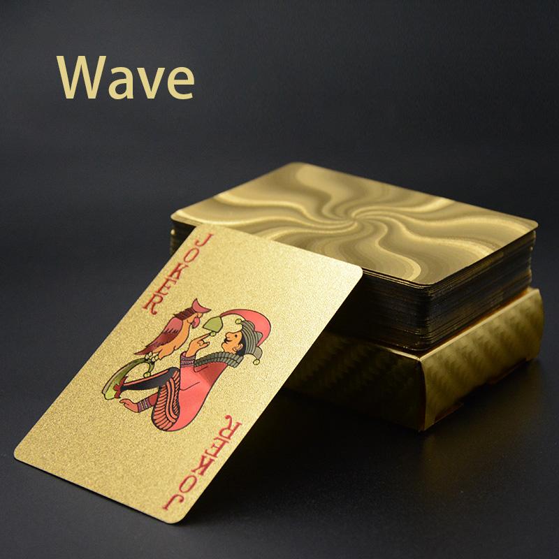 Игральные карты из 100% ПВХ, пластиковые карты для покера, водонепроницаемая покерная игра в техасский холдем, блэкджек, дропшиппинг, золотая карточная настольная игра