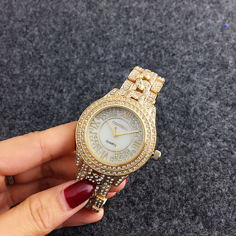 CONTENA Роскошный браслет с блестящими бриллиантами и стразами, модные женские часы