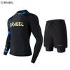 Mens UV Protection Rash Guard Set Long Sleeve Top Pants Quick Dry Surfing Diving Swimsuit Outdoor Water Sports