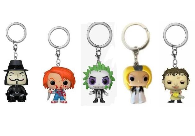 Scary Halloween Tiffany Ghost Chucky Face Jason Freddy Keychain Vinyl Action Figure Collectible Model Toys