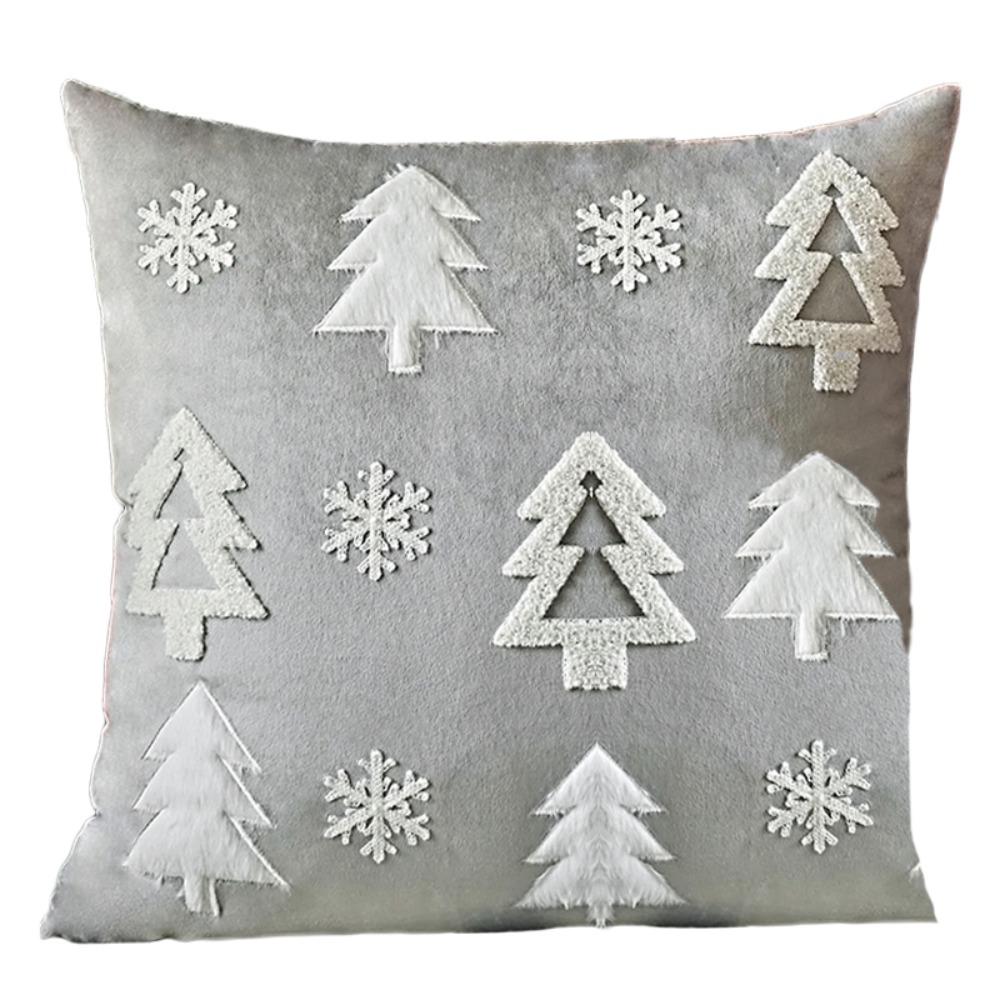 INS Style Throw Pillowcover Christmas Tree Cushion Cover Velvet Christmas Pillowcase Sofa/Bed
