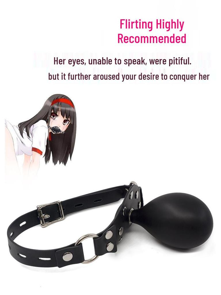 Надувной силиконовый кляп и маска для бондажа, набор