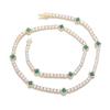 Clover Charm Necklace Bracelet Set Women Gold Tone Cuban Chain Minimalist Layered Jewelry