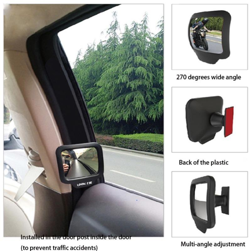 270 Degree Wide Angle Car Rear Magnet Mirror Auxiliary Safety Blind Spot Eliminator For Auto Rearview Cleaner Accessory Interior Mirrors6