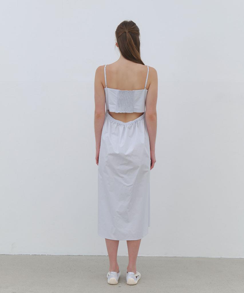 Cluny Open Back Flare Cotton Dress - Sora